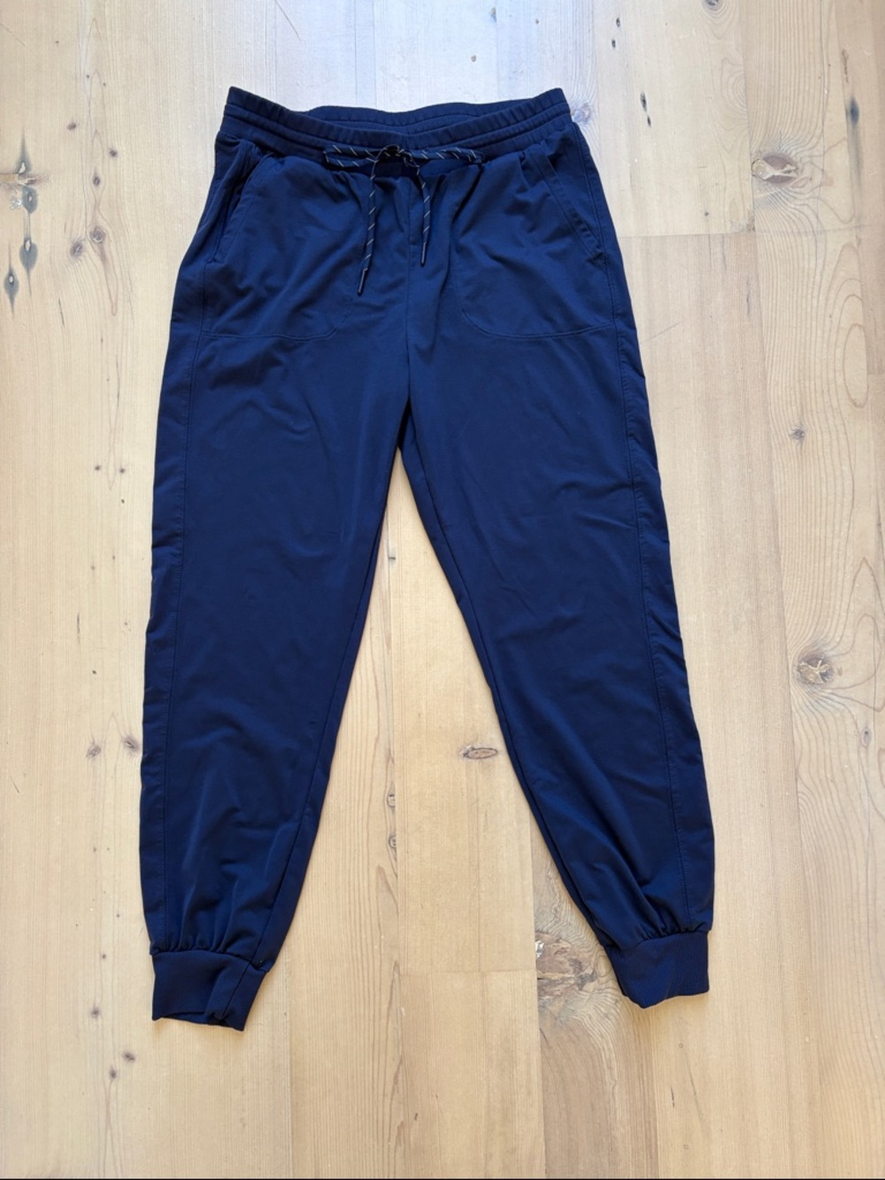 Zella Women's Navy High-Waisted Drawstring Joggers - Medium